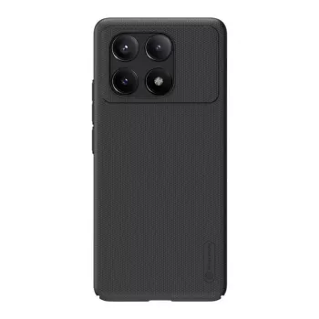 Aizsargmaciņš Nillkin Super Frosted Shield Pro Xiaomi Redmi K70E / Poco X6 Pro 5G — melns, matēts, pretslīdes