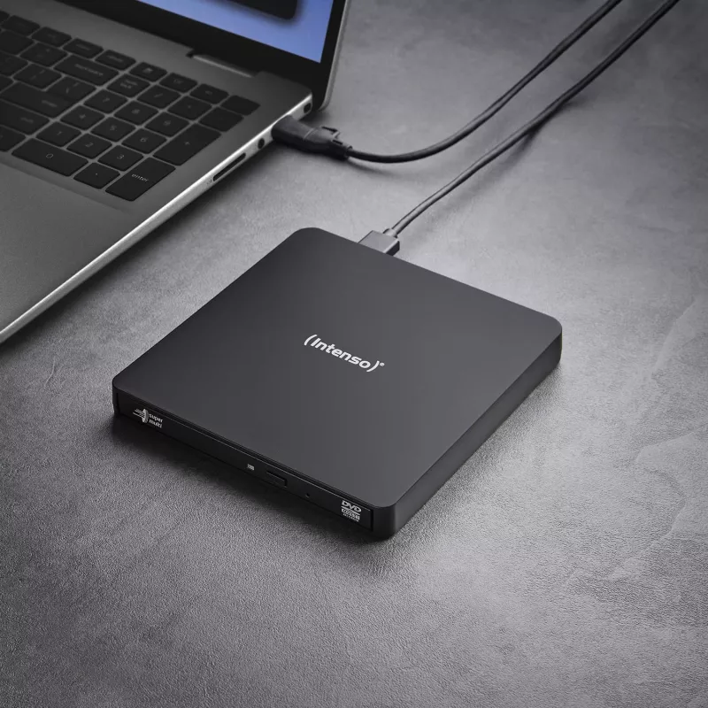 Ārējais DVD RW diskdzinis Intenso USB 3.2 Melns