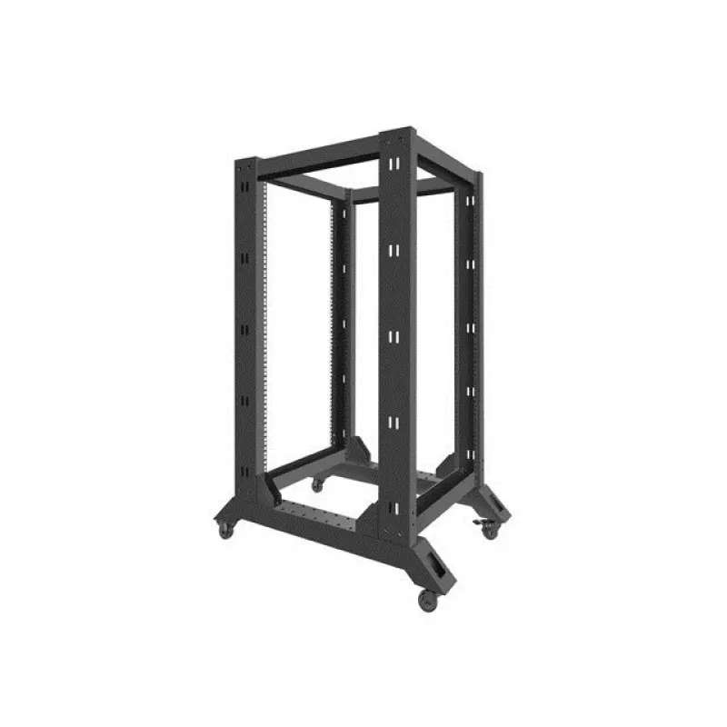 Brīvi stāvošs statīvs LANBERG OR01-6822-B 22U, 600 mm x 800 mm, melns, 600 kg slodze