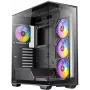 Antec Constellation Series C3 ARGB - Mid tower - ATX - Seitenteil mit Fenster (gehärtetes Glas) - keine Spannungsversorgung - Schwarz - USB/Audio (0-7