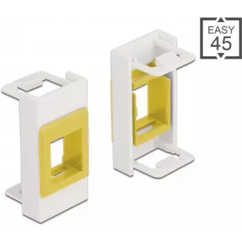 Keystone turētājs DeLOCK Easy 45 modulis 22.5 x 45 mm balts dzeltens