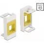 Keystone turētājs DeLOCK Easy 45 modulis 22.5 x 45 mm balts dzeltens