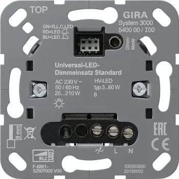 GIRA 540000 S3000 Uni-LED-Dimmeris, standarta