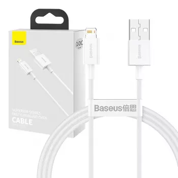 Baseus CALYS-A02 USB A – Lightning kabelis 1 m balts
