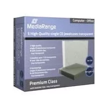 MEDIARANGE BOX31-T - jewel case - 1 disks - Caurspīdīgs - Plastmasa - 120 mm - 140 mm