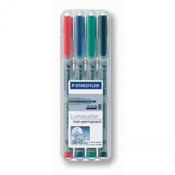 Marķieris Staedtler 312 WP4 8 krāsas (melna, zila, brūna, zaļa, oranža, sarkana, violeta, dzeltena)