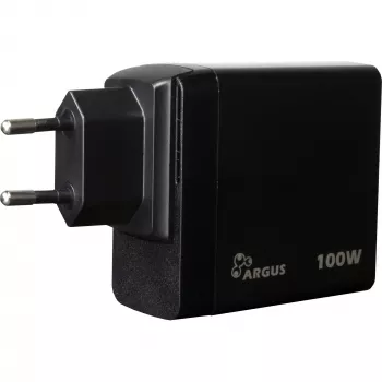 PD Lādētājs INTER-TECH PD-3100 100W USB-C Melns ātrais barošanas adapteris