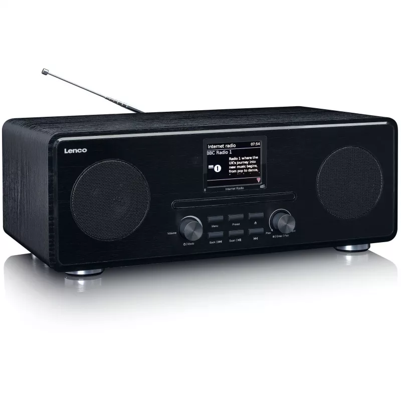 Interneta radio Lenco DIR-260 ar CD, DAB+ un Bluetooth