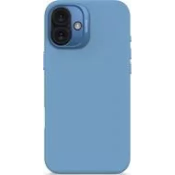Silicone aizmugurējais vāciņš Decoded iPhone 16 Plus, pretmikrobu, gaiši zils
