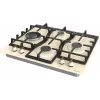 Gorenje GW6D42CLI gāzes plīts virsma bēšā krāsā, 60 cm, 4 degļi