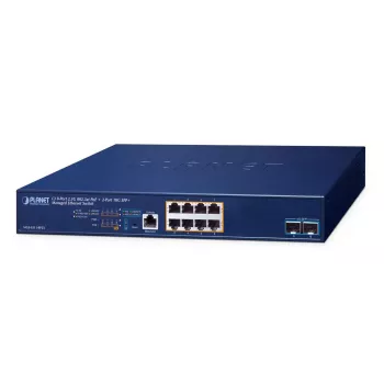 PLANET MGS-6311-8P2X 8-portu 2.5GBASE-T pārvaldāms L3 PoE slēdzis 1U