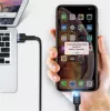 USB–Lightning datu kabelis Tellur 1.2 m neilona pīts melns