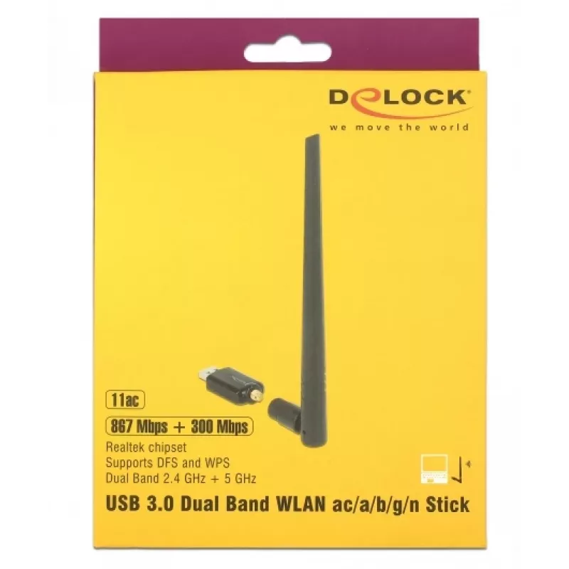 DeLOCK 12535 RF Bezvadu tīkla karte USB