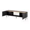 EF ONDA RTV skapis 180x40x39-58 melns (stāvošs vai stiprināms pie sienas)