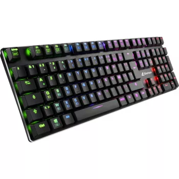 PureWriter RGB Gaming tastatūra melna, FR izkārtojums, Kailh Choc Low Profile Blue slēdži