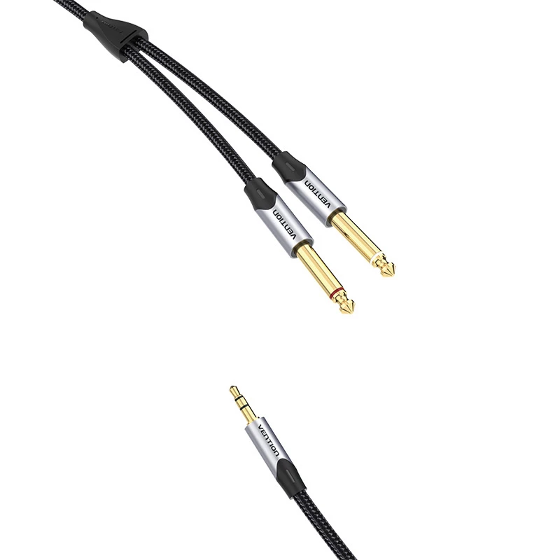 Audio kabelis Vention BARHK 3,5 mm ligzda uz 2× 6,35 mm ligzdu, 8 m
