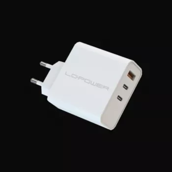 Iekštelpu lādētājs LC-Power LC-GAN-65 Universāls AC Ātrā uzlāde Balts
