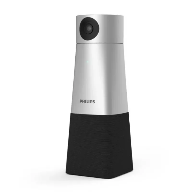 Philips PSE0550 SmartMeeting portatīva 4K kamera videozvaniem ar iebūvētu mikrofonu, 30 kadri/s, USB, melnā un sudraba krāsā