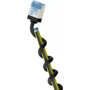 Goobay Ultra-Flexible CAT 6A Patch Cable slim U/FTP melns - īpaši īss spraudnis (74321)