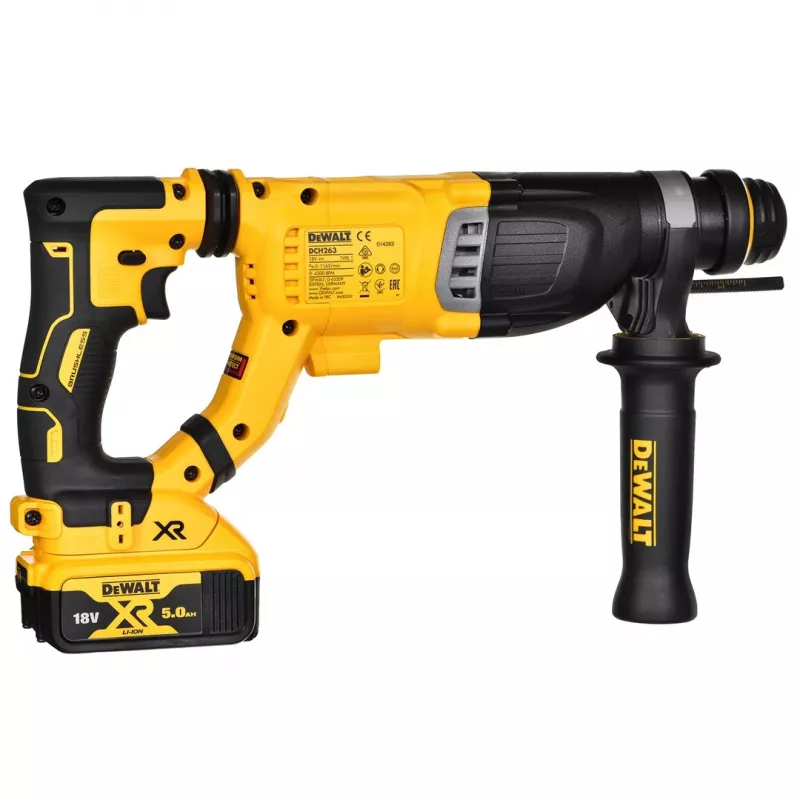DEWALT 18V XR Bezsuku Rotācijas Āmurs 1x5.0Ah Akumulators; 3J; 28mm
