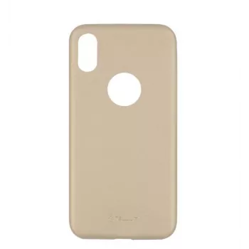 Tellur Slim Synthetic Leather telefona maciņš iPhone X/XS — zelts, plāns aizsargmaciņš