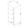 Cama 4S TRESSE kumode 50x40x125 kašmira matēts