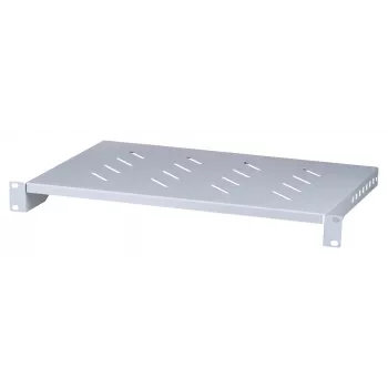 Rack plaukts LANBERG AK-1004-S — 1U 19 collu pelēks, 483 mm platums, 300 mm dziļums, 25 kg ietilpība