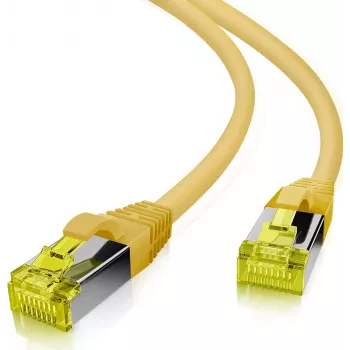 helos Cat 6a S/FTP savienojuma kabelis 0,5 m, dzeltens