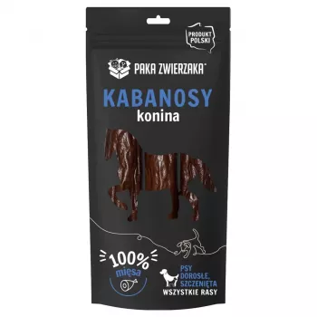 Suņu gardumi PAKA ZWIERZAKA Desiņas Zirgs 80 g — treniņu košļājamā uzkoda pieaugušiem suņiem