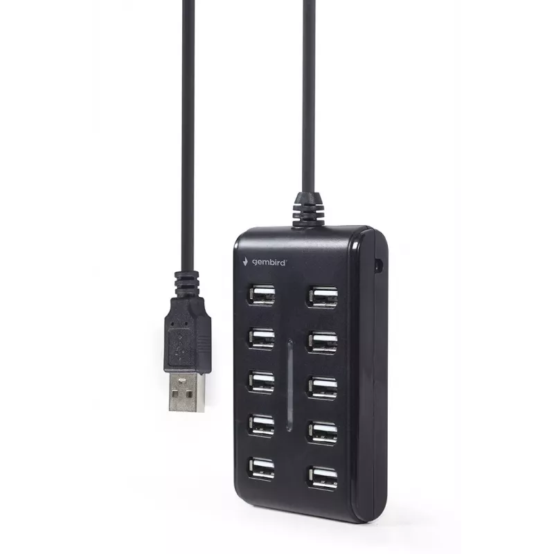 USB centrmezgls Gembird UHB-U2P10P-01 — 10 portu USB 2.0 centrmezgls