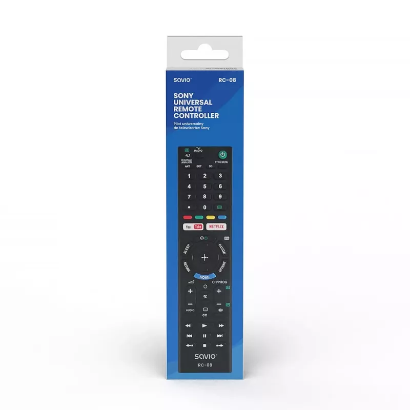 Savio RC-08 tālvadības pults TV spiedpogas