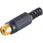 Cinch savienotājs ShiverPeaks 51500-SG — RCA audio savienotājs, melns korpuss, apzeltīti kontakti