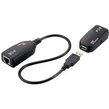 LogiLink UA0207 USB 2.0 Cat5 pagarinātāja komplekts, melns