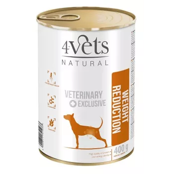 4VETS Natural Weight Reduction Dog - slapjā suņu barība - 400 g