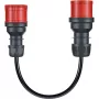 Adapteris Gemini flex 11 kW, CEE sarkans trīsfāžu 16A > CEE sarkans 32A (melns, 30cm)