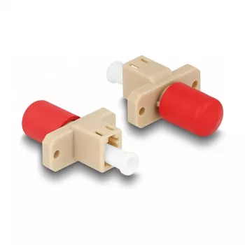 DeLOCK Optical Fiber Hybrid Coupler LC Simplex sievišķais uz ST Simplex sievišķais bēšs
