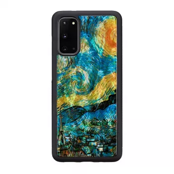 Aizsargmaciņš iKins Samsung Galaxy S20 — melns zvaigžņotās nakts dizains