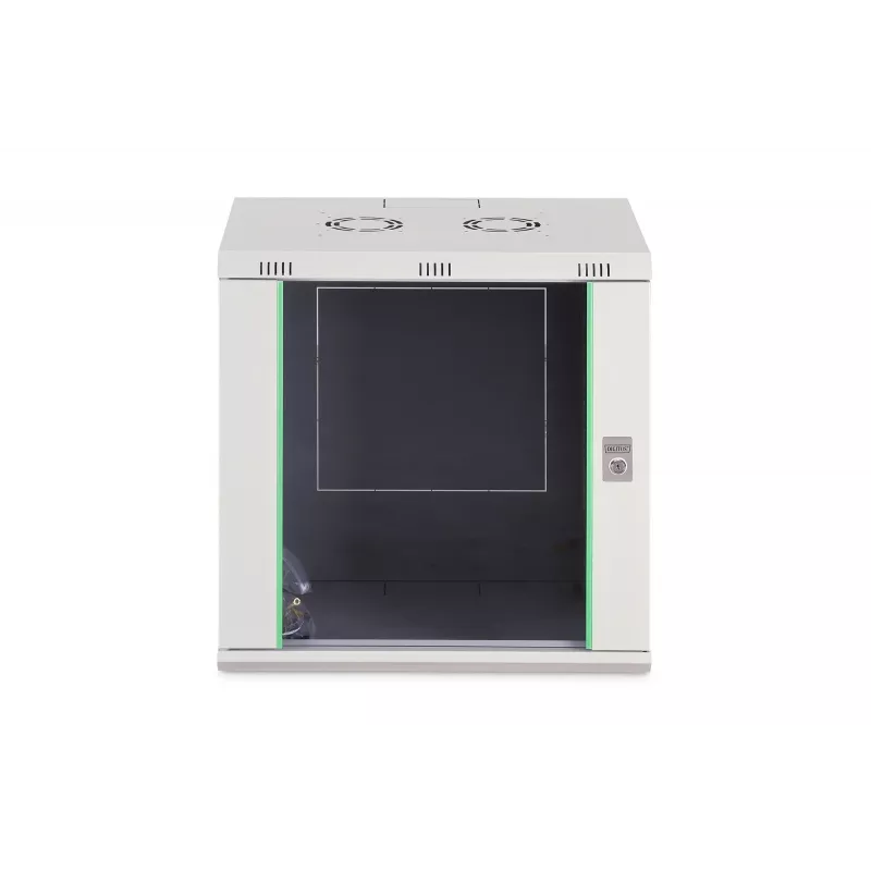 Sienas skapis DIGITUS Dynamic-N 12U, 19 collas, 600x450 mm (PxD), IP20, slēdzama durvis, neizmontēts