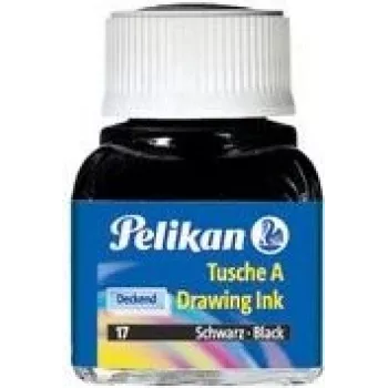 Pelikan Drawing Ink A, 10 ml, Balta (18) - piemērota rēķināšanas pildspalvai, zīmēšanas spalvai, otai (201673)