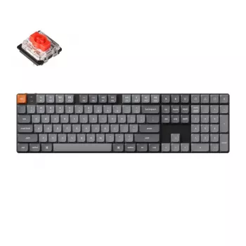 Keychron K5 Max universāla tastatūra USB RF Bluetooth bezvadu melna pelēka mehāniska RGB