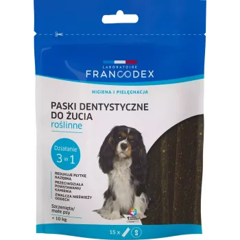 FRANCODEX Dental Strips S suņu našķis, 15 gab.
