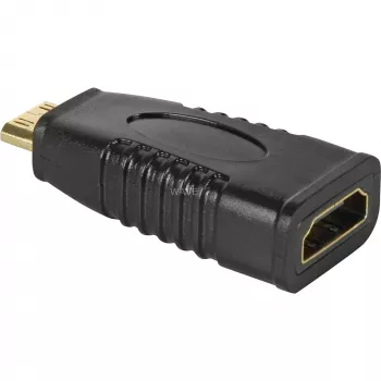 Wentronic Goobay HDMI™-Adapter, HDMI standarta ligzda (A tips), Melns - HDMI™ A ligzda>HDMI™ C (Mini) spraudnis (68841)