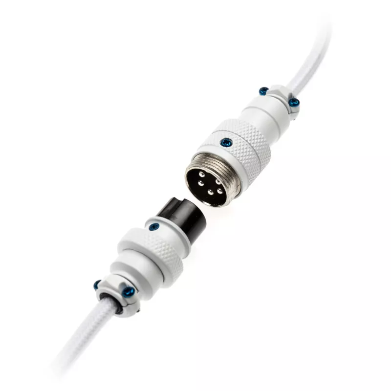 Ducky Coiled Cable White Edition DACOC2-WHT1, atdalāms, balts, spirālveida dizains