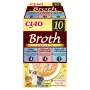 INABA Ciao Broth kaķu našķi, vista, zivs un ķemmīšgliemenes, 10 x 40 g