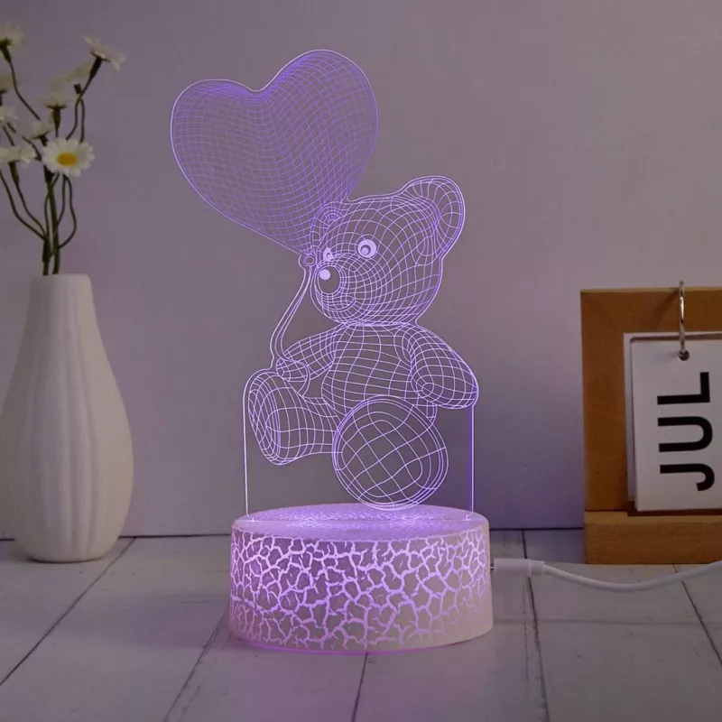 Manta SNL115RGB LED dekoratīvā lampa ar 3D sirds efektu