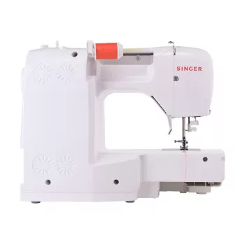 SINGER C5205 šujmašīna, modelis 230239102, pārnēsājama mehāniskā šujmašīna koraļļu oranžā krāsā