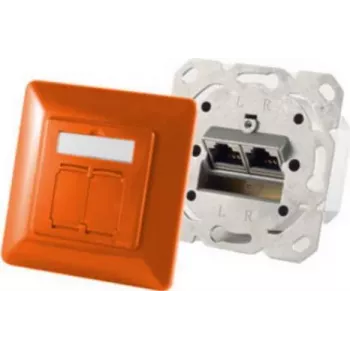 ShiverPeaks BS74280-O RJ-45 kontaktligzda, 6.a kategorija, metāliski oranža