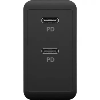 Lādētājs iekštelpām Goobay 61757 ātrā uzlāde USB Type-C 2 porti melns