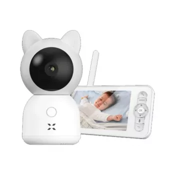 XENON X7202 Viedais mazuļu monitors ar kameru, Wi-Fi, 2.4 GHz, 3 MP, divvirzienu audio, SD, Balts