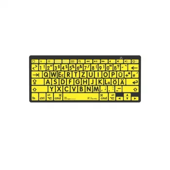 Logickeyboard LKB-LPBY-BTON-DE Bluetooth tastatūra QWERTZ vācu melna - dzeltena (LKB-LPBY-BTON-DE)